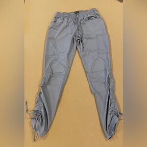 Jaanuu Gray Cinched Ankle Scrub Pants Small